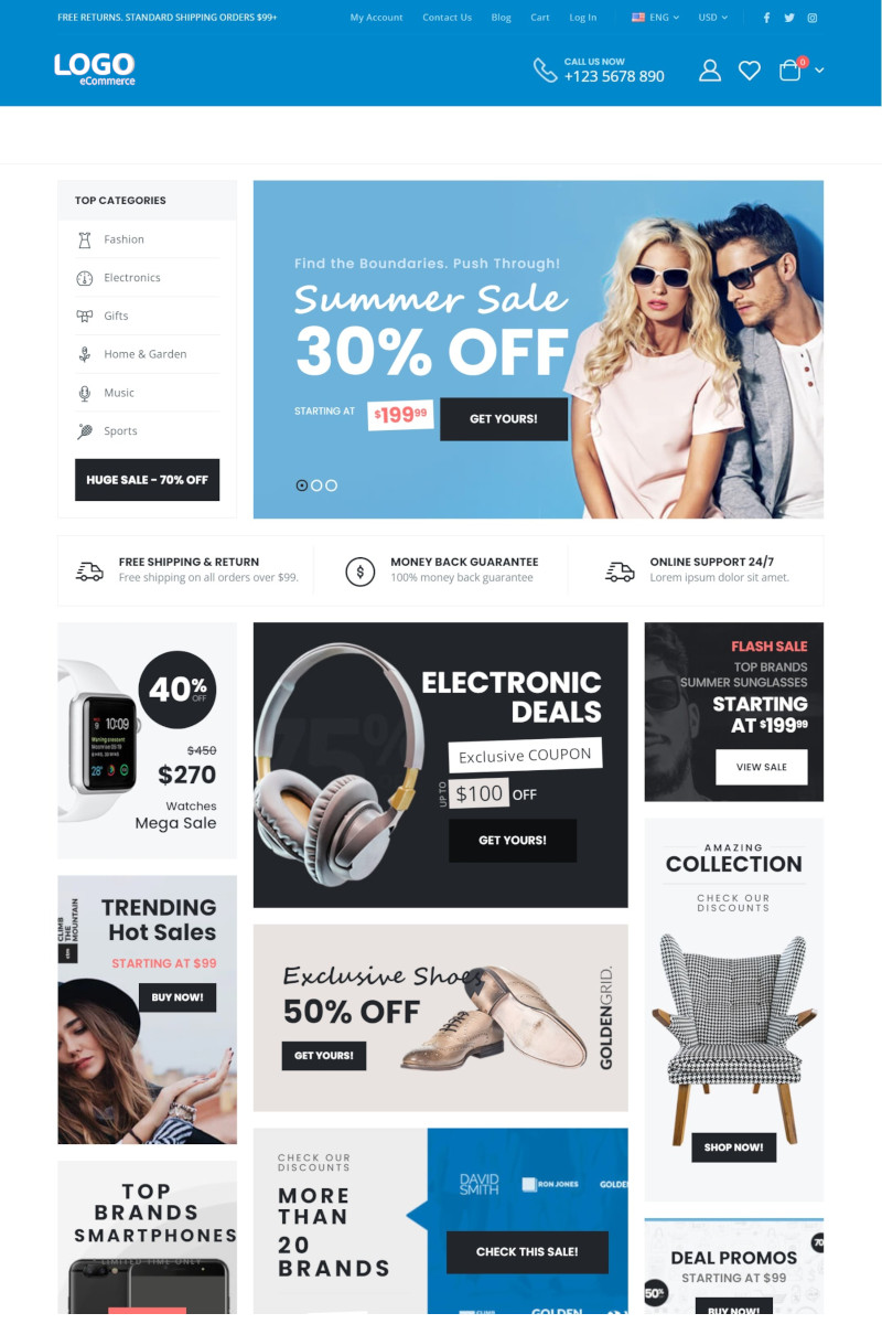 เว็บสำเร็จรูป - ecommerce Theme ร้านออนไลน์ ขายสินค้าออนไลน์