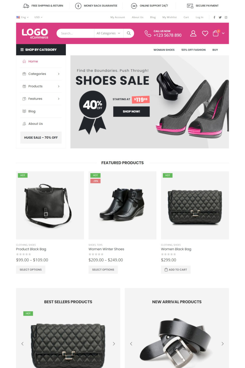 เว็บสำเร็จรูป - ecommerce Theme ร้านออนไลน์ ขายสินค้าออนไลน์